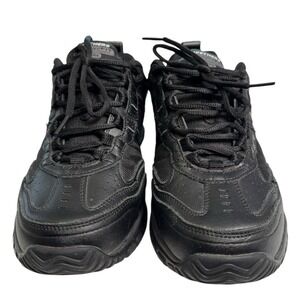 Skechers Men's Slip Resistant‎ Soft Stride Relaxed Galley Work Shoe BLK Size 8